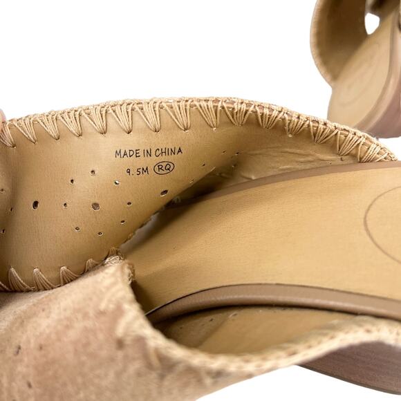 Jack Rogers Blakely Oak Suede 3" Block Heel Sandals 9.5M Tan - Picture 6 of 12